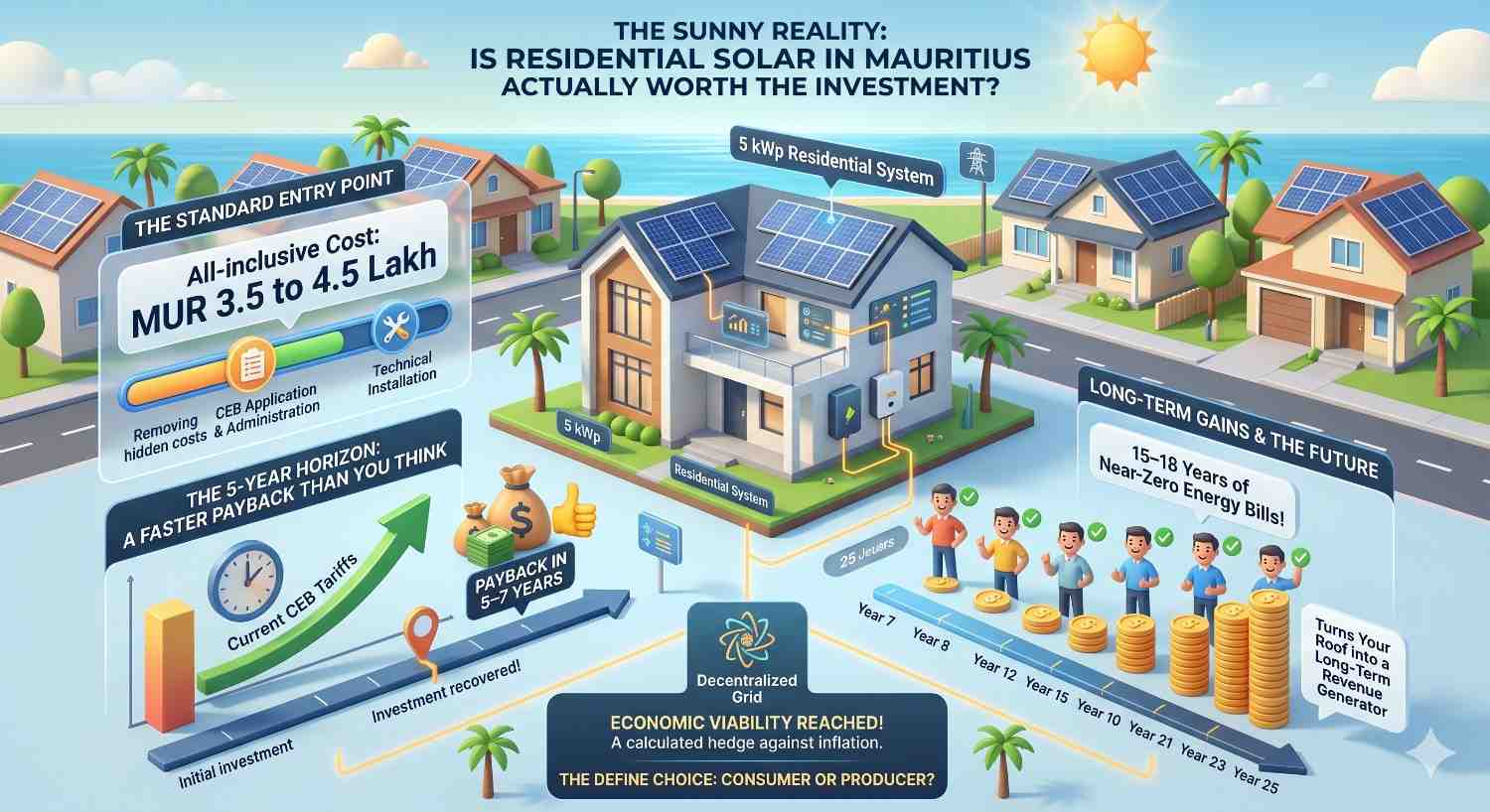 Rooftop Solar in Mauritius: Cost & Payback in 2026